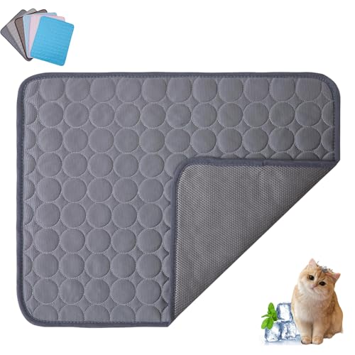 Generisch Kittra Cooling Mat for Cats, Protect Your Cat from Silent Heat Danger with Kittra, 3 Layer System Instant Cool, Foldable Sleeping Mats, for Indoor Outdoor Use (Dark Gray,Large) von Generisch