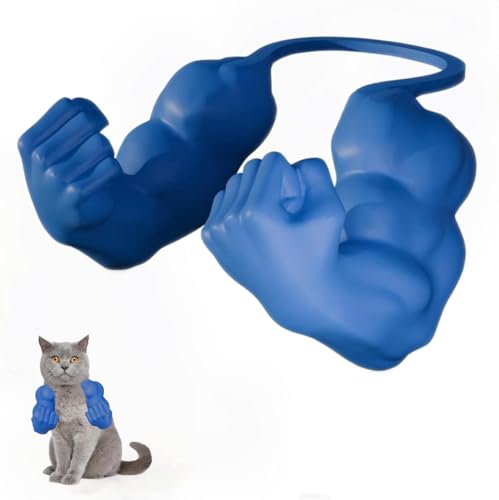 Generisch Kreative Katzenmuskelarme, 3D-gedruckte, kreative Katzenmuskelarme, Dekoration für Katzengeburtstagspartys, Halloween-Kostümzubehör (Blau) von Generisch