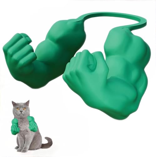 Generisch Kreative Katzenmuskelarme, 3D-gedruckte, kreative Katzenmuskelarme, Dekoration für Katzengeburtstagspartys, Halloween-Kostümzubehör (Grün) von Generisch