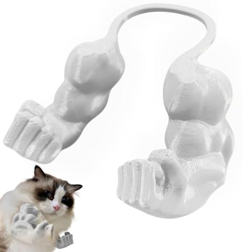 Generisch Kreative Katzenmuskelarme, 3D-gedruckte, kreative Katzenmuskelarme, Dekoration für Katzengeburtstagspartys, Halloween-Kostümzubehör (Weiß) von Generisch