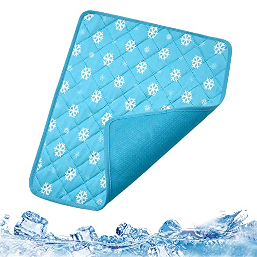 Generisch Kühlmatte Hund Mehrere Größen Kühlmatte für Hunde Sommer Kühldecke Hundekühlmatte Selbstkühlend Kühlendes Hundebett Groß Kühlend Hunde Dog Cooling mat Kühlkissen (Dark Blue, XS) von Generisch