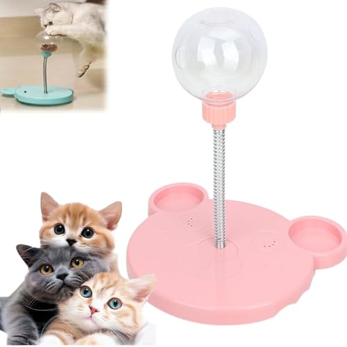 Generisch Leaking Treats Ball Pet Feeder Toy, Pet Leaking Ball Toy Slow Food Eater, Wobbly Interactive Pet Toy, Provides Pets with A Wealth of Entertainment and Healthy Eating Options (Pink) von Generisch