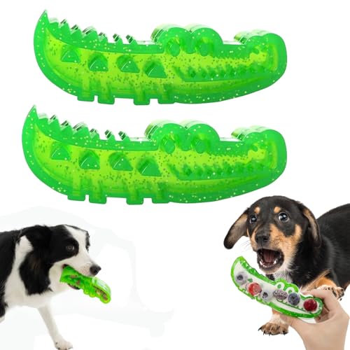 Generisch Lettuce Pets Dog Toys, Slow Feed Chew and Fetch Crocodile, Slow-Feed Chews & Fetchs Alligator Dogs Chew Toy Keep Them Busy, for Large, Medium & Small Dogs Teeth Cleaning (Small*2Pcs) von Generisch