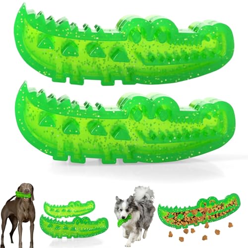 Generisch Lettucepets, Slow Feed Chew and Fetch Crocodile, Dog Slow Feeder Puzzle Toy, Alligator Dogs Chew Toy for Large, Medium & Small Dogs Teeth Cleaning (2Pcs Large) von Generisch