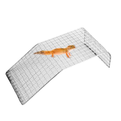 Generisch Lizard Hammock, Bearded Dragon Climbing Net, Stainless Steel Mesh Bed, 11x6.3x3.1in, Breathable Reptile Lounger, Corner Suction Design, for Snake, Turtle, Hermit Crab, Aquarium von Generisch