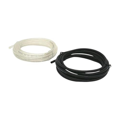 Generisch Luft-/Wasserschlauch PVC Transparent/Schwarz 3m Ø 6 * 4mm Aquarium Aquaristik (Schwarz) von Generisch