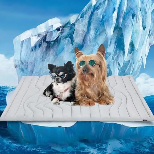 Generisch Nuvica TempBalance Mat, Nuvica Dog&Cat Cooling Mat, Dual-Sided Design Cool Fabric Structure, Dog Cooling Mat, Instantly Cools Without Water (59 * 40in/150 * 101cm) von Generisch