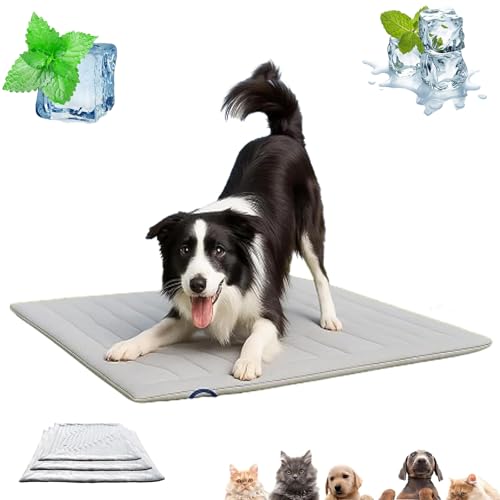 Generisch Nuvicas TempBalance Mat, Frostyale Dog Cooling Mat, Nuvicas Pet TempBalance Mat, Dual Sided Design Cool Fabric Structure (48 * 28 in/122 * 71 cm) von Generisch