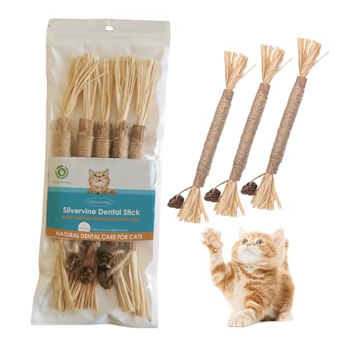 Catnip Sticks for Cats - Dental Care, Grinding Teeth, and Play - Natural Wood Cat Chewing Toy von Generisch