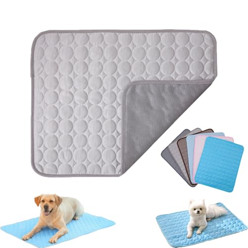 Generisch Paw Frost Mat for Cats Dogs, Pfotenfrost Matte, Kühlmatte Für Hunde Atmungsaktive, Selbstkühlende Matte, Haustierwaschbar, Für Zuhause, Auto, Garten Oder Unterwegs (Light Gray (100 * 70cm)) Generisch Paw Frost Mat for Cats Dogs, Pfotenfrost Matte, Kühlmatte Für Hunde Atmungsaktive, Selbstkühlende Matte, Haustierwaschbar, Für Zuhause, Auto, Garten Oder Unterwegs (Light Gray (100 * 70cm)) von Generisch
