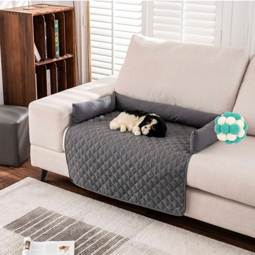 Generisch Pelzbarn Kühlendes Sofabett, pelzbarn kühlmatte, Vier Jahreszeiten Universal KüHlpad Aus Eisseide füR Katzen und Hunde Aller GrößEn, Maschinenwaschba (Dunkelgrau, 90 * 90) von Generisch