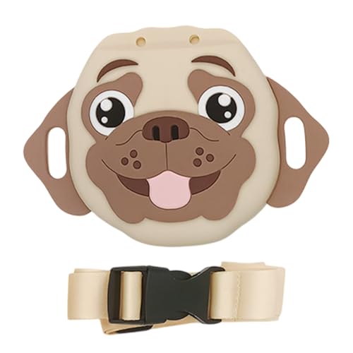 Generisch Pet Treat Pouch, Silicone Dog Shape Cat Snack Bag, Magnetic Closure Holder with Adjustable Waist Belt, Leak Proof Training Reward for Walk, Outdoor, Park, Travel, Obedience School von Generisch