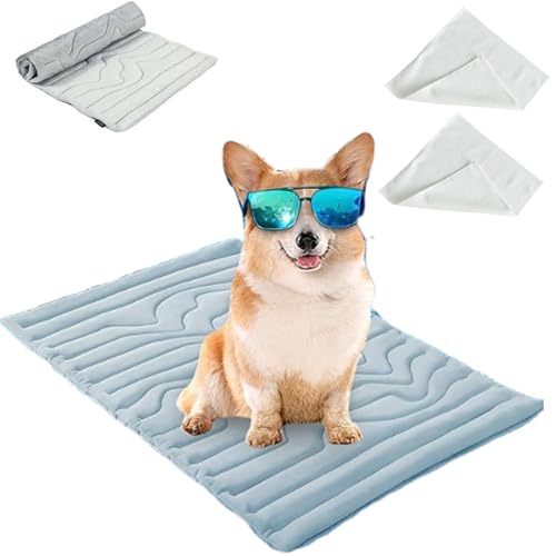 Generisch Pfotenchill Kühlmatte Hund, Dr. Pfoten Pfotenchill - Die Innovative Kühlmatte für Hunde Katzen, Schützt Deinen Hund Vor Überhitzung, Faltbar Wendbar Selbstkühlende Pads (Blue, M:91 * 58 cm) Generisch Pfotenchill Kühlmatte Hund, Dr. Pfoten Pfotenchill - Die Innovative Kühlmatte für Hunde Katzen, Schützt Deinen Hund Vor Überhitzung, Faltbar Wendbar Selbstkühlende Pads (Blue, M:91 * 58 cm) von Generisch