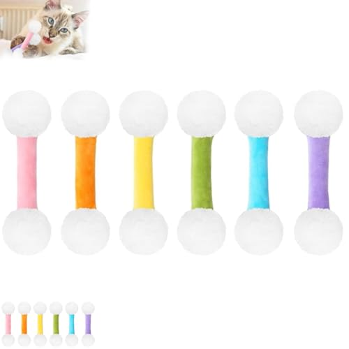 Generisch Q Tip Cat Toy, Qtip Cat Toys, Swabs Catnip Toy Set of 6 Soft Plush Kicker Toys,for Indoor Cats Sturdy Teething Chew (6pcs Mixed Color) von Generisch