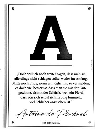 Generisch Reitbahnbuchstaben Alte Meister 20 x 40 mit Begleitheft Verlag Welter-Böller von Generisch
