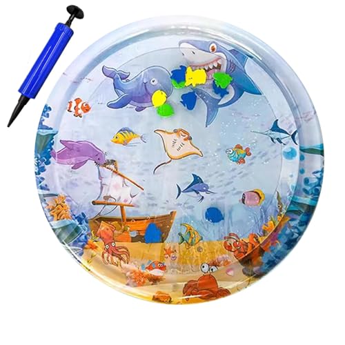 Generisch Sensory Water Play Mat Cats, Round Inflatable Interactive Pad, Thickened PVC Unbreakable Pet Bed, Enrichment Toy, Cooling Activity for Indoor Outdoor Use, 30x30x2cm Generisch Sensory Water Play Mat Cats, Round Inflatable Interactive Pad, Thickened PVC Unbreakable Pet Bed, Enrichment Toy, Cooling Activity for Indoor Outdoor Use, 30x30x2cm von Generisch