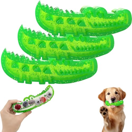 Generisch Slow Feed Chew and Fetch Crocodile, Dog Slow Feeder Interactive, Alligator Dogs Chew Toy for Large, Medium & Small Dogs Teeth Cleaning Chewing Training (3Pc) von Generisch