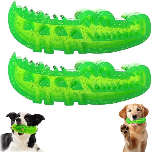 Generisch Slow Feed Chew and Fetch Crocodile, Dog Slow Feeder Puzzle Toy, Alligator Dogs Chew Toy for Large, Medium & Small Dogs Teeth Cleaning, Alligator Treat Dispensing Dog Toys (2 pcs,Large) von Generisch