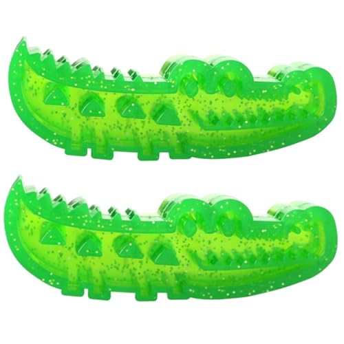 Generisch Slow Feed Chew and Fetch Crocodile, Dog Slow Feeder Puzzle Toy, Bite and Brush Dental Toy, Alligator Dog Toy for Large, Medium & Small Dogs Teeth Cleaning (Green,Large * 2) von Generisch
