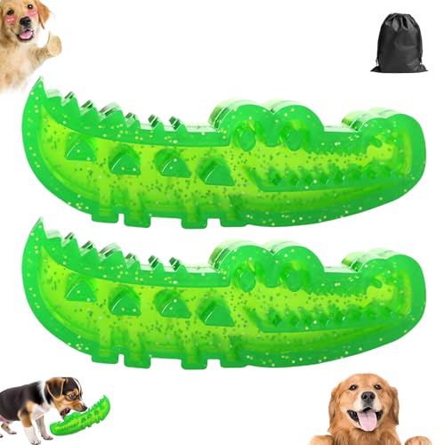Generisch Slow Feed Chew and Fetch Crocodile, Slow-Feed Chew & Fetch Crocodile Dog Toy, Alligator Treat Dispenser Toy for Large, Medium & Small Dog Teeth Cleaning, Chewing Training (Large 2Pcs) von Generisch