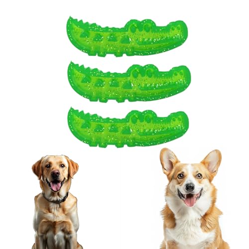 Generisch Slow Feed Chew and Fetch Crocodile, Slow-Feed Chews & Fetch Crocodile Dog Toy, Alligator Dogs Chew Toy for Large, Medium & Small Dogs Teeth Cleaning (3PCS small) von Generisch