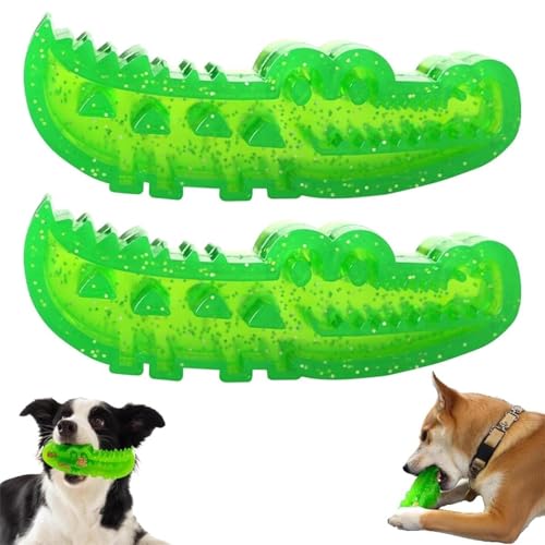 Generisch Slow Feed Chew and Fetch Crocodile, Slow Feeder Puzzle-Spielzeug für Hunde, Zahnreinigung für mittelgroße und kleine Hunde, Kautraining, robust und langlebig (L*2) von Generisch