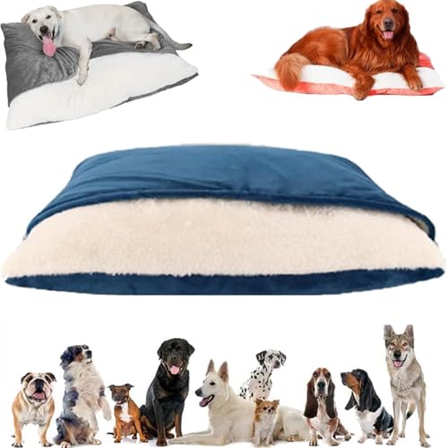 Generisch Snoozie Snuggle Burrow Bed, Washable Dog Bed with Cover Cave, Nest Dog Beds, Removable Indoor Pets Sleeping Bag, for Small Medium Large Size Pet (Blue, L) von Generisch