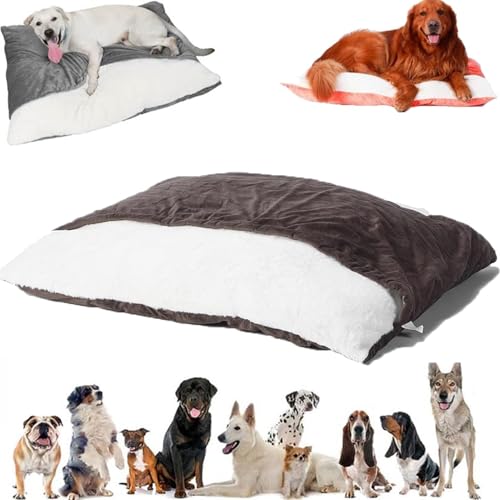 Generisch Snoozie Snuggle Burrow Bed, Washable Dog Bed with Cover Cave, Nest Dog Beds, Removable Indoor Pets Sleeping Bag, for Small Medium Large Size Pet (Brown, XL) von Generisch