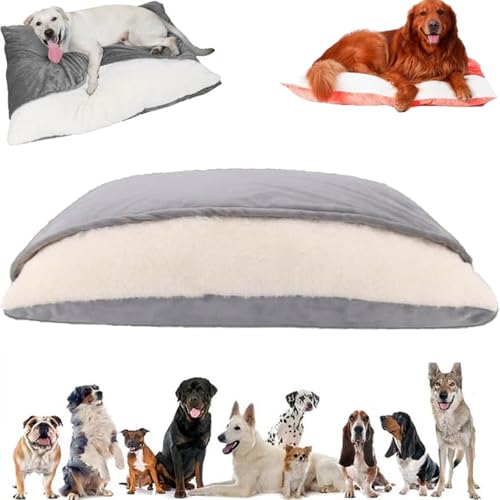 Generisch Snoozie Snuggle Burrow Bed, Washable Dog Bed with Cover Cave, Nest Dog Beds, Removable Indoor Pets Sleeping Bag, for Small Medium Large Size Pet (Gray, M) von Generisch
