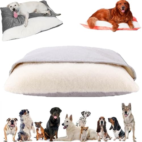 Generisch Snoozie Snuggle Burrow Bed, Washable Dog Bed with Cover Cave, Nest Dog Beds, Removable Indoor Pets Sleeping Bag, for Small Medium Large Size Pet (Silver Mouse, M) von Generisch