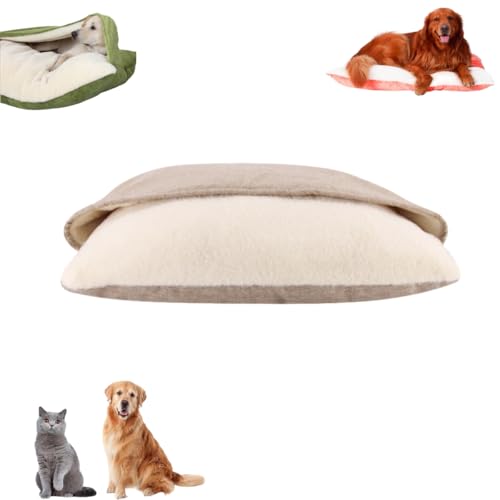 Generisch Snoozie Snuggle Burrow Bed,Nest Dog Beds Removable and Washable,Cozy Portable Cat Bed,Pet Sleeping Bag with Cover Cave,for Small Medium Large Size Pet (Tea Rat Color, X-Large) von Generisch