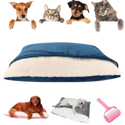 Generisch Snuggle Burrow Bed, Cozy Hooded Pet Bed,Dachshund Bed with Removable Hood for Pets Under 50 lbs (Blue, XL) von Generisch
