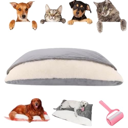 Generisch Snuggle Burrow Bed, Cozy Hooded Pet Bed,Dachshund Bed with Removable Hood for Pets Under 50 lbs (Grey, L) von Generisch