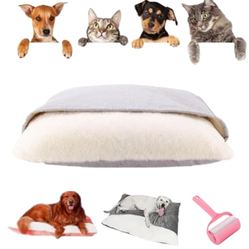 Generisch Snuggle Burrow Bed, Cozy Hooded Pet Bed,Dachshund Bed with Removable Hood for Pets Under 50 lbs (Silver, M) von Generisch