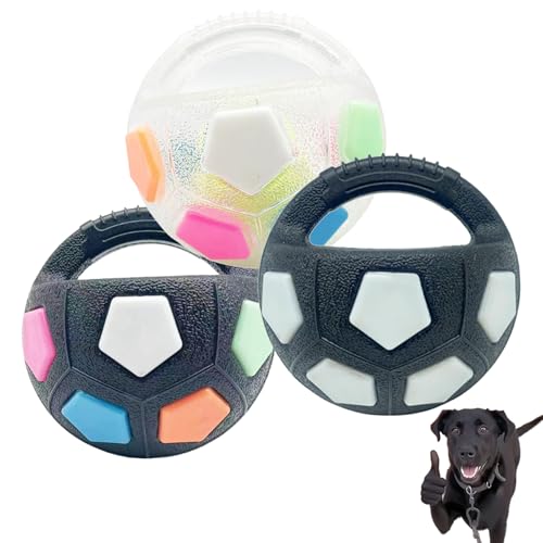 Generisch The Dog Calming Ball, Pet Dog Football Shape Toy,The Calming Ball with Handle, Rubber,Squeaky,Interactive Pet Toy,Interactive Toss and Fetch Play, for Water Play, Training (Mix) von Generisch