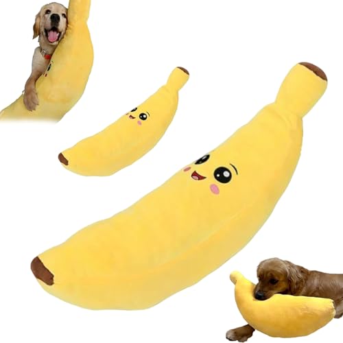 Generisch The Mellow Dog Calming Banana, Interactive Plush Chew Toy for Dogs, Dog Toy Fight Boredom, and Happier Machine Washable & Dryer Safe (Mix*2pcs) von Generisch