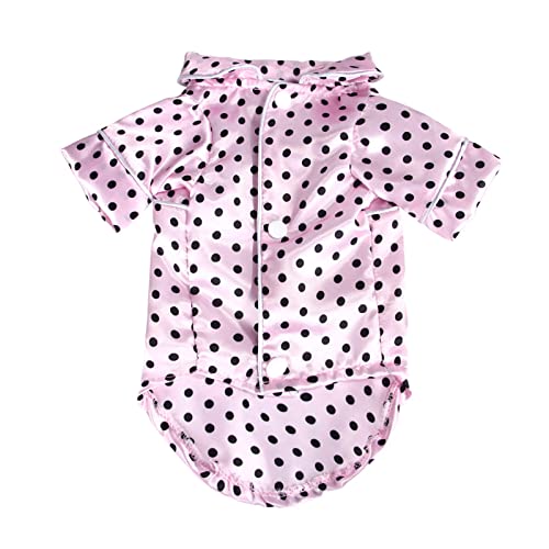Generisch Tier Fester Schlafanzug Hundebekleidung Luxuskleidung Puppies Katzen Hunde Fahrradanhänger (Hot Pink, L) von Generisch