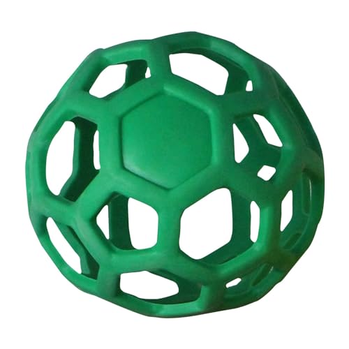 Generisch Tragbares Kauspielzeug für Hunde, Hohle Kugel interaktiver und elastischer Gummi-Puzzleball für Hunde, ideal für kleine bis große Rassen für interaktives Spielen und Zahngesundheit (Grün) von Generisch