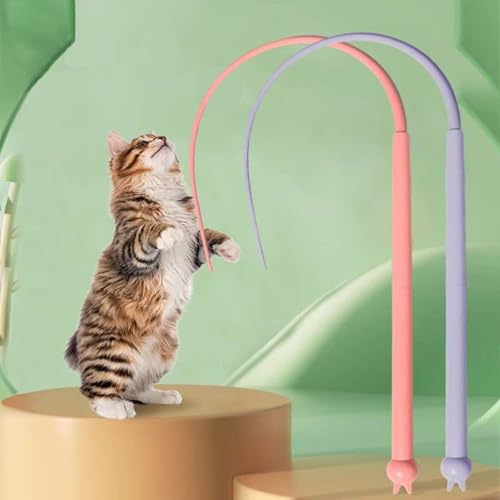 Generisch Twiggle Tail Katzenspielzeug, Mausschwanzförmiges Zauberstabspielzeug, Katzenangel Silikon, Katzenstab Interaktives Katzenspielzeug, Silikon Teaser Katzen Zauberstab Spielzeug (Marine+Rosa) Generisch Twiggle Tail Katzenspielzeug, Mausschwanzförmiges Zauberstabspielzeug, Katzenangel Silikon, Katzenstab Interaktives Katzenspielzeug, Silikon Teaser Katzen Zauberstab Spielzeug (Marine+Rosa) von Generisch