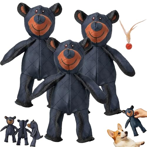 Generisch Unbreakable Dog Toys, Unbreak Bear Dog Toy, Unbreak-Bear for Heavy Chewers, Heavy Duty Chewer Large Breed, Indestructible Dogs Toys for Large Dogs (Blue 3pcs) von Generisch