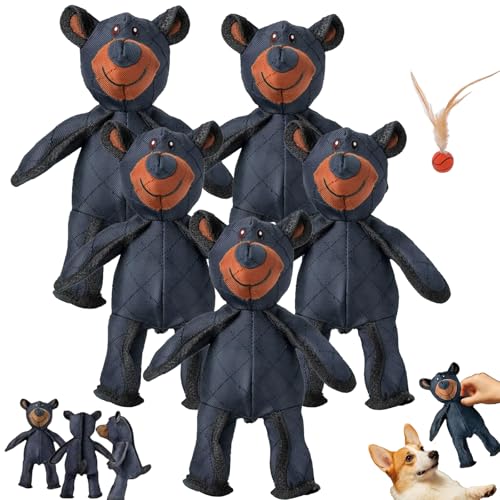 Generisch Unbreakable Dog Toys, Unbreak Bear Dog Toy, Unbreak-Bear for Heavy Chewers, Heavy Duty Chewer Large Breed, Indestructible Dogs Toys for Large Dogs (Blue 5pcs) von Generisch