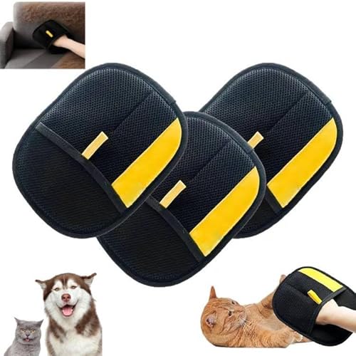 Generisch Upgraded fellmagnet - Pet Handschuhe,Fell Magnet handschuh Static Removal Pet Hair, Tierhaarentferner Handschuh für Pet Hair Remover, Wiederverwendbare Katzenhaarentferner Handschuh (3Pcs) von Generisch