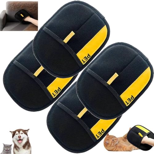 Generisch Upgraded fellmagnet - Pet Handschuhe,Fell Magnet handschuh Static Removal Pet Hair, Tierhaarentferner Handschuh für Pet Hair Remover, Wiederverwendbare Katzenhaarentferner Handschuh (4Pcs) von Generisch