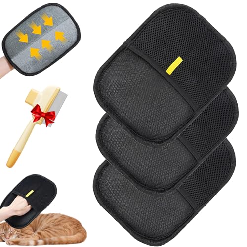 Generisch Wagwise Handschuhe-FellMagnet Handschuh - Tierhaarentferner, Static Removal Gloves for Clothes, Sofas, Carpets, Katzen Handschuhe Fellpflege (3 Stück) von Generisch