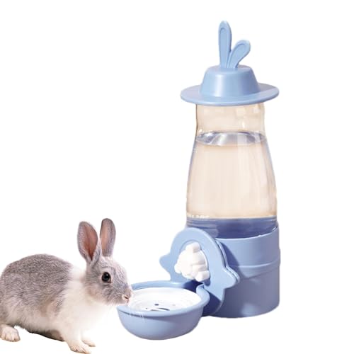 Generisch Wasserspender für Meerschweinchen, Wasserspender für Kaninchen | Hängender Wasserbrunnenspender,600-ml-Wasserflasche ohne Tropfen, Käfigflasche mit Schwerkraftautomatik für von Generisch