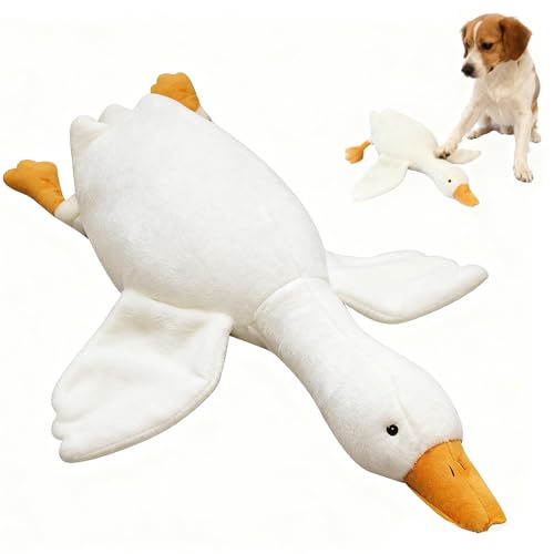 Generisch White Duck Dog Toy, Large Plush White Duck Dog Toys, Soft Pet-Safe Fabric,Durable Large Stuffed Toy for Medium, Best Pet Supplies (beige,1.9m) von Generisch