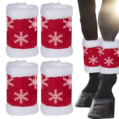 Generisch Winter-Pferdebeinbandagen,Schneeflocken-Pferdebeinbandagen | 4X weihnachtliche Pferdebeinbandagen | Cozy Sleeves Pferdebeinbandagen für Training oder Wettkämpfe auf Rennbahnen und Polo Generisch Winter-Pferdebeinbandagen,Schneeflocken-Pferdebeinbandagen | 4X weihnachtliche Pferdebeinbandagen | Cozy Sleeves Pferdebeinbandagen für Training oder Wettkämpfe auf Rennbahnen und Polo von Generisch