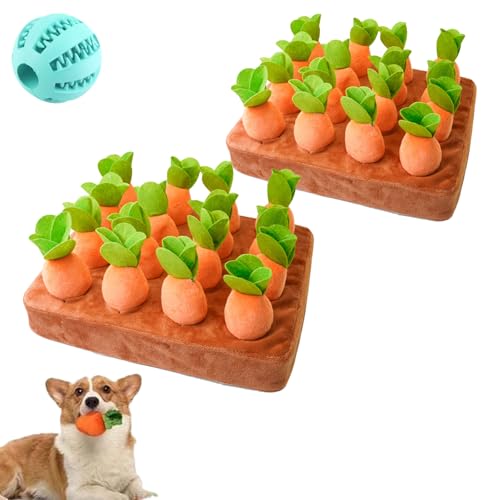 Generisch Zoopull - Intelligenzspiel Für Vierbeiner, Intelligentes Hundespielzeug, Verstecken Und Suchen SchnüFfelteppich Mit 16Karotten, Abnehmbar Und Waschmaschinengeeignet (2pc) von Generisch