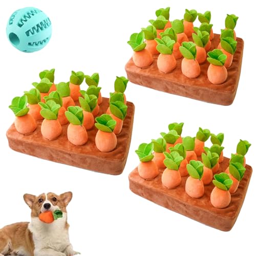 Generisch Zoopull - Intelligenzspiel Für Vierbeiner, Intelligentes Hundespielzeug, Verstecken Und Suchen SchnüFfelteppich Mit 16Karotten, Abnehmbar Und Waschmaschinengeeignet (3pc) von Generisch