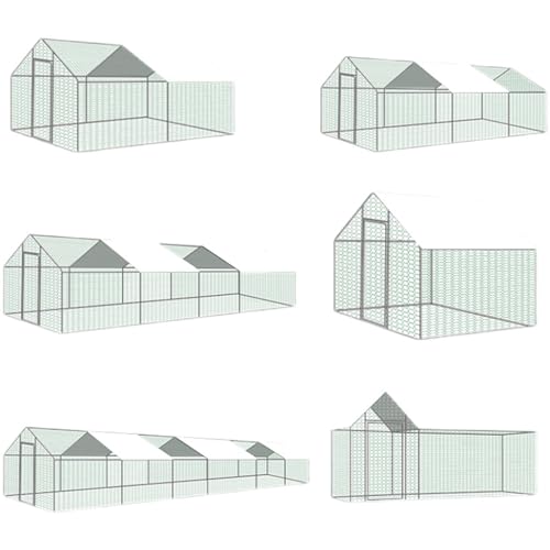 Geräumiges Geflügelgehege mit strapazierfähiger Abdeckung, vielseitiger Outdoor Tiergehege für Hühner und Enten Geräumiges Geflügelgehege mit strapazierfähiger Abdeckung, vielseitiger Outdoor Tiergehege für Hühner und Enten von Generisch